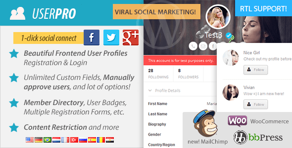UserPro v2.69 – User Profiles with Social Login WP Plugin