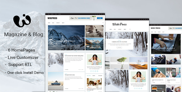 Wide v1.0 - Magazine & Blog WordPress Themes