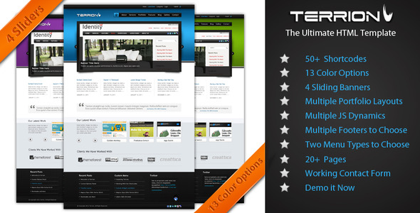 Terrion - Themeforest Premium HTML Theme