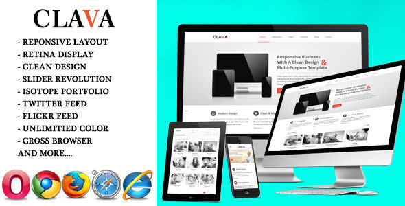 Clava - Themeforest Multipurpose Responsive HTML Template