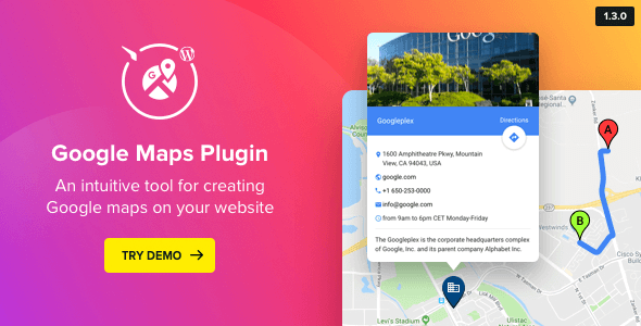 WP Google Maps v1.3.0 – Map Plugin for WordPress