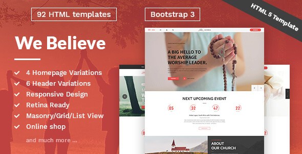 WeBelieve v1.0.2 – Church Responsive HTML5 Template