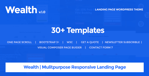 Wealth v1.2.2 – Multi-Purpose Landing Page WordPress Theme