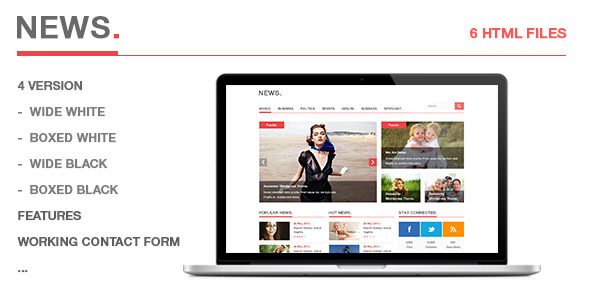 News - Themeforest Premium HTML Template