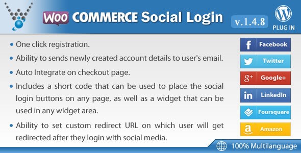 WooCommerce Social Login v1.4.8 – Premium WordPress Plugin