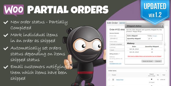 Woocommerce Partial Orders v1.2.1 WordPress Plugin