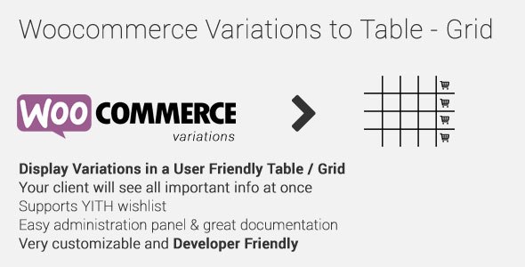 Download – Woocommerce Variations to Table – Grid v1.3.9