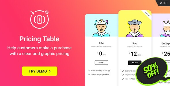 Download – WordPress Pricing Table Plugin v2.0