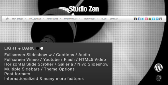 STUDIO ZEN V2.1 - FULLSCREEN PORTFOLIO WORDPRESS THEME