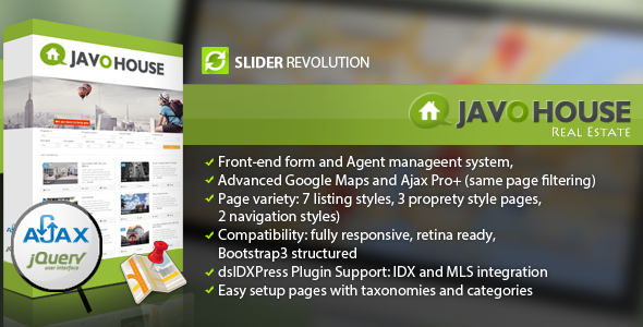 JAVO HOUSE V1.9.2 - REAL ESTATE WORDPRESS THEME
