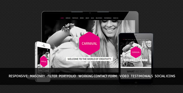 Carnival - Themeforest Responsive Single Portfolio Template