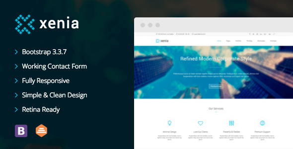 Xenia v1.1.0 – Refined HTML5 & CSS3 Corporate Template