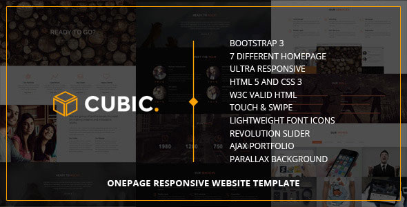 Cubic - One Page Responsive HTML Template