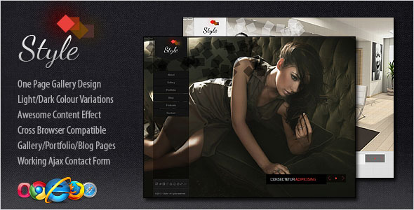 Style Premium One Page HTML Themeforest Template