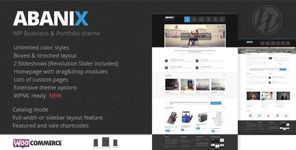Abanix - Themeforest WP for Business, Portfolio & Shop