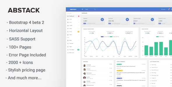Abstack v1.1 - Responsive Bootstrap 4 Web App Kit