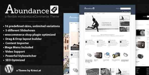 ABUNDANCE 1.5 ECOMMERCE BUSINESS THEMEFOREST WP THEME