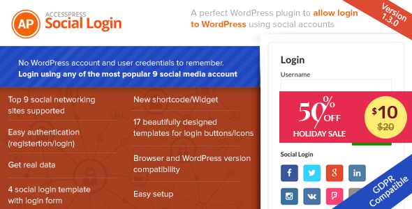 AccessPress Social Login v1.3.5