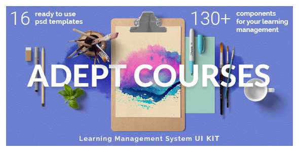 Adept Courses v1.0 - Learning Management System PSD Kit