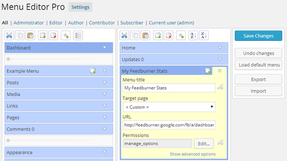 Download – Admin Menu Editor Pro v2.2 WordPress Plugin