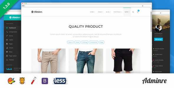 Adminre - Responsive Frontend And Backend Theme