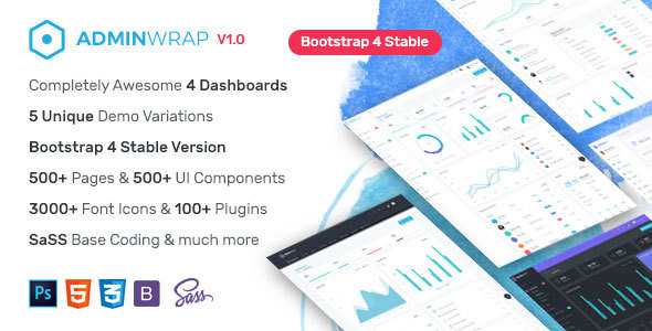 AdminWrap - Multipurpose Bootstrap 4 Dashboard Template