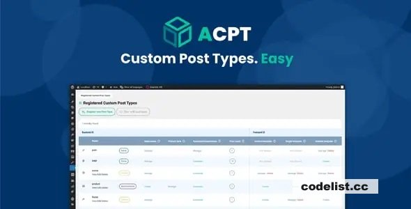 Advanced Custom Post Types (ACPT) v2.0.53