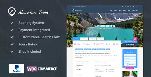 Adventure Tours v3.6.0 - WordPress Tour/Travel Theme