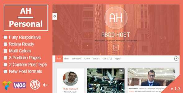 AH Personal v1.3 - Creative Resume & Blog Theme