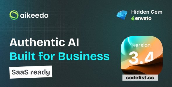 Aikeedo AI v3.4.1 - SAAS / OpenAI - AI Chat, Video, Image, Voice, Content, Code / Seedream 4