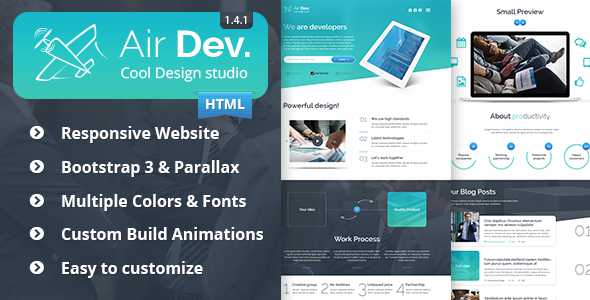 Air Dev v1.4.1 - Responsive Website Template