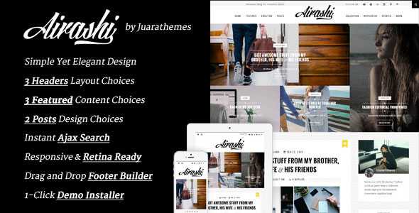 Airashi - Clean Personal WordPress Blog Theme