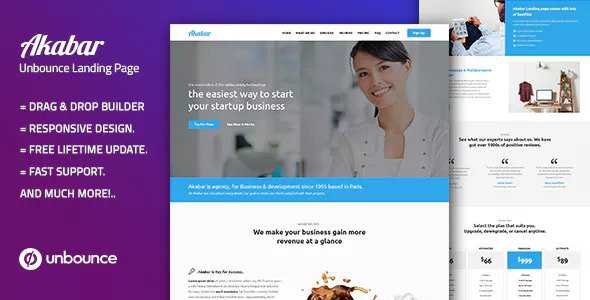 Akabar - Multi-Purpose Template with Unbounce Page Builder
