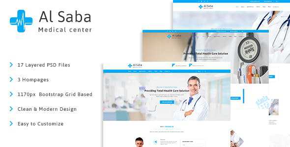 Al-Saba - Health and Medical PSD Template