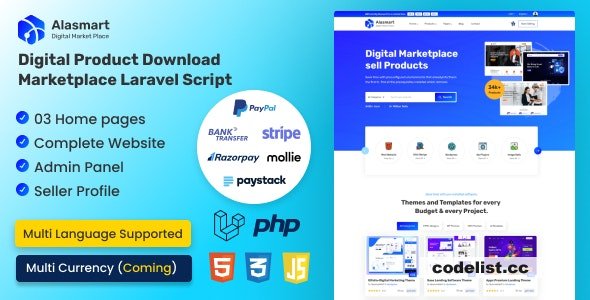 Alasmart v1.2.0 - Digital Product Download Marketplace Laravel Script