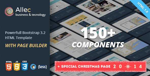 Allec - Bootstrap/LESS Template with Page Builder