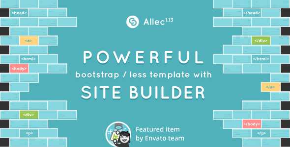 Allec v1.13 - Bootstrap/LESS Template with Site Builder