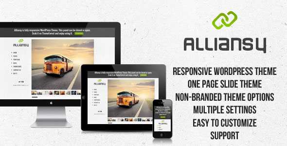 ALLIANSY - Themeforest Responsive One-Slide WordPress Theme
