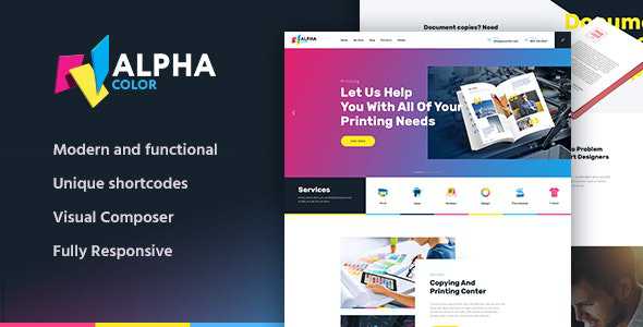 AlphaColor v1.1.2 - Type Design & Printing Services WordPress Theme
