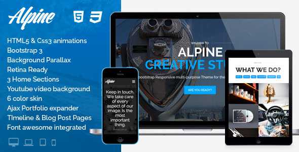 Alpine - Responsive One Page Parallax HTML Template