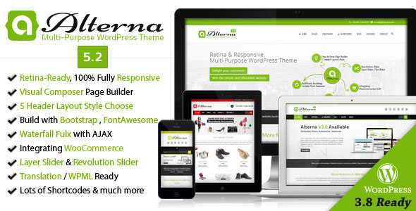 Alterna v5.2.2 - Retina Responsive Multi-Purpose WP Theme