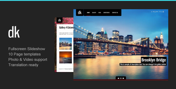 DK V2.7 - THEME FOR PHOTOGRAPHY CREATIVE PORTFOLIO
