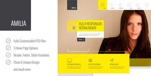 Amilia – Multipurpose PSD Template