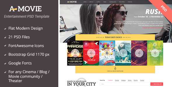 A.Movie - Cinema/Movie PSD Template