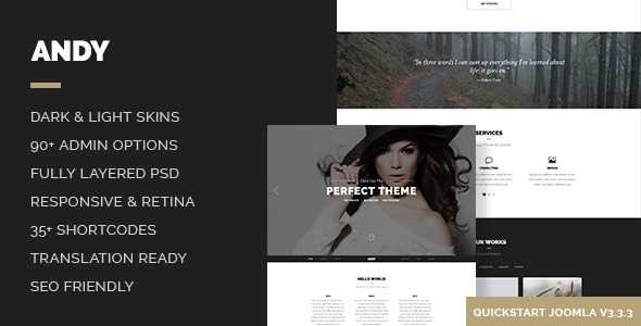 Andy v1.16 – Elegant Creative Minimal One Page Template