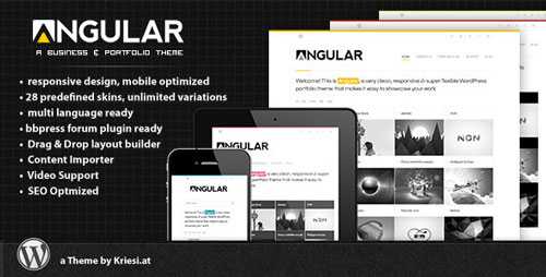 Angular v4.1 - Responsive Wordpress Portfolio