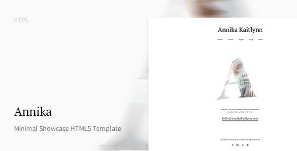 Annika - Minimal Showcase Template