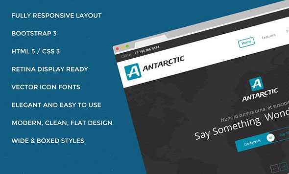 Antarctic - Creativemarket Bootstrap Site Theme
