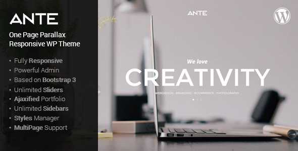 Ante v1.5.1 - The Ultimate WordPress Parallax Theme