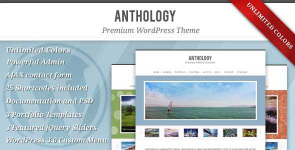 Anthology - Themeforest Premium Elegant WordPress Theme